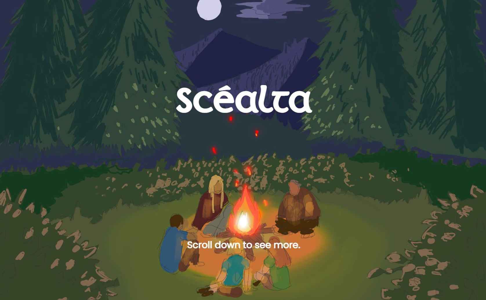 Scéalta interactive motion comic website